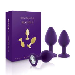 Rianne - Set din 3 piese anal din silicon (violet)