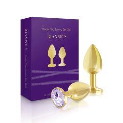 Rianne - Set luxos de două bucăți pentru anal (auriu)