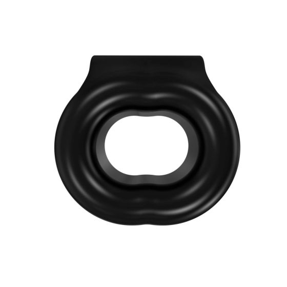Bathmate Vibe Ring Stretch - inel vibrat pentru testicule și penis (negru)