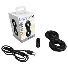   Bathmate - inel penian vibrator reîncărcabil - silicon negru