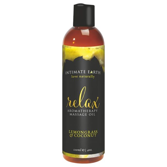 Intimate Earth Relax - ulei de masaj - lemongrass-cocout (120ml)