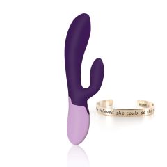   Rianne Essential Xena - vibrator reîncărcabil cu stimulator de clitoris (violet închis)