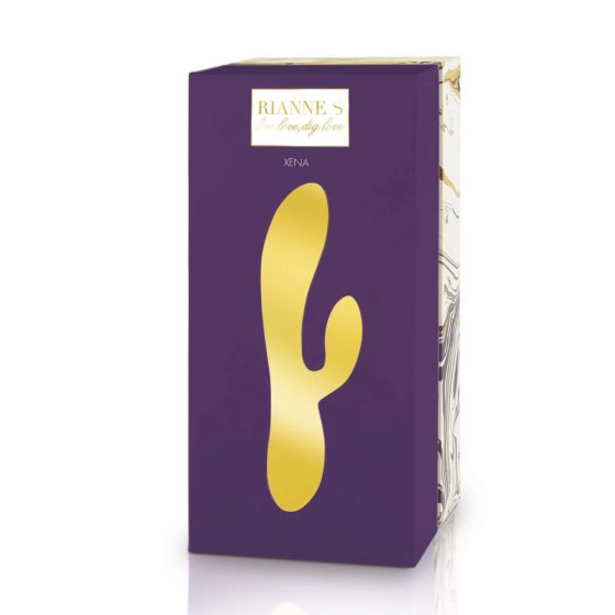 Rianne Essential Xena - vibrator reîncărcabil cu stimulator de clitoris (violet închis)
