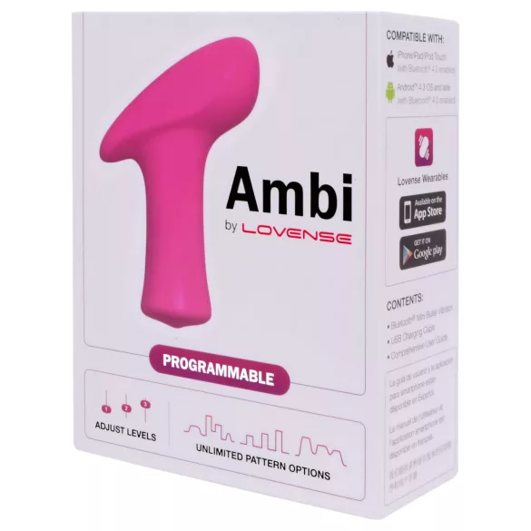 Lovense Ambi - vibrator clitoridian controlat prin aplicație (roz)