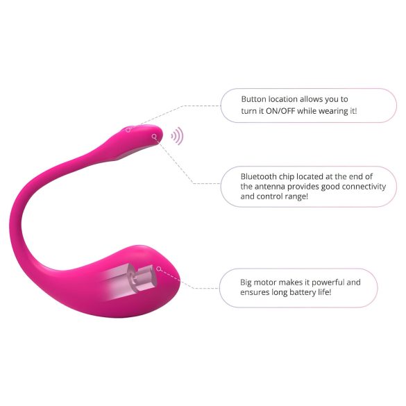 Lovense - Ou vibrator inteligent - control de la distanță - roz