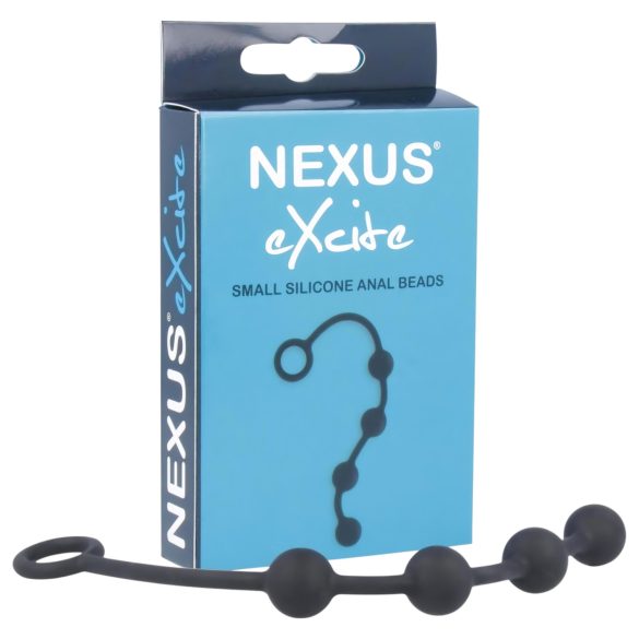 Nexus Excite - dildo anal cu 4 bile - silicon negru mic