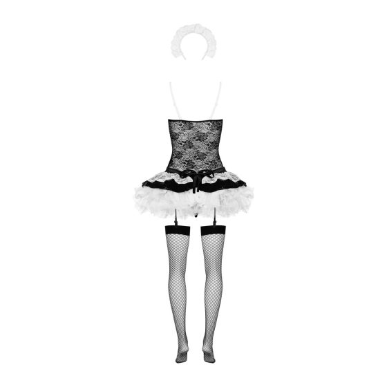 Set de costum Obsessive Housmaid - servitoare franțuzească (5 piese) - L/XL