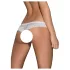 Obsessive - tanga deschis damă cu flori și fundiță - alb
