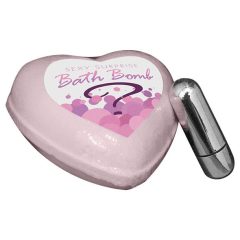   Kheper Games - mini vibrator ascuns in sfera de baie cu inima (șampanie-căpșuni)