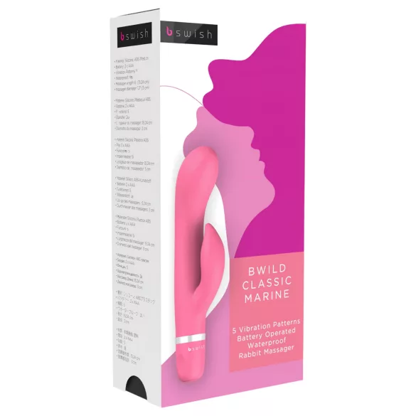 B SWISH - Vibrator cu braț pentru clitoris - rezistent la apă - roz somon