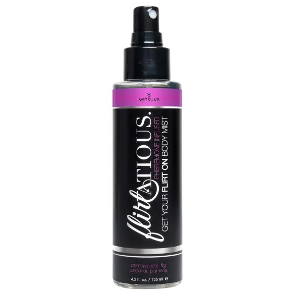 Sensuva Flirtatious - spray cu feromoni pentru corp - rodie și cocos 125ml