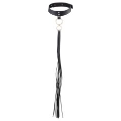   Bijoux Indiscrets - set zgardă și bici - piele artificială negru