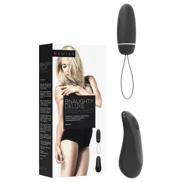 B SWISH Deluxe - ou vibrator purtabil cu telecomandă (negru)
