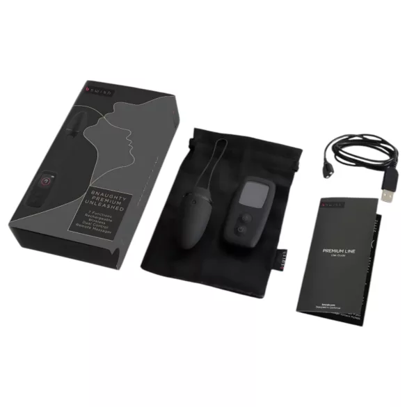 B SWISH Premium - ou vibrator portabil cu acumulator, cu telecomandă radio (negru)