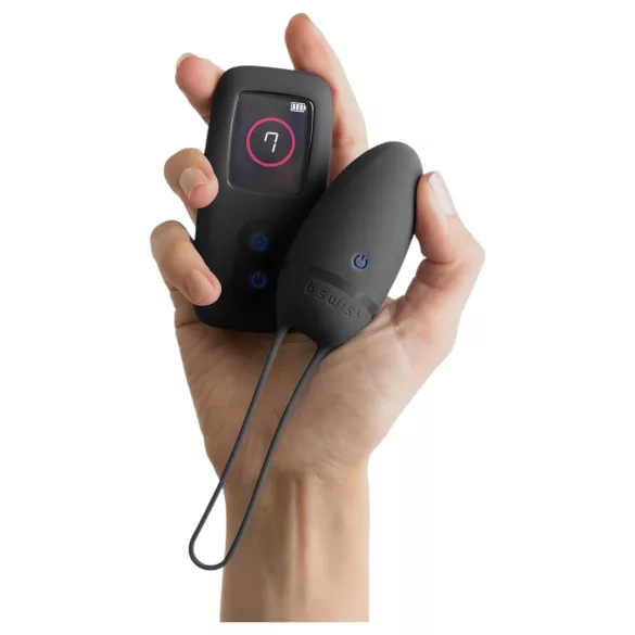 B SWISH Premium - ou vibrator portabil cu acumulator, cu telecomandă radio (negru)