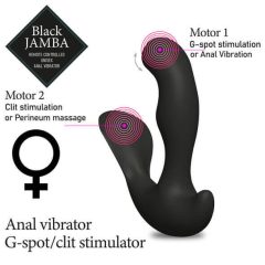   FEELZTOYS Black Jamba - vibrator anal cu încălzire și funcție radio (negru)