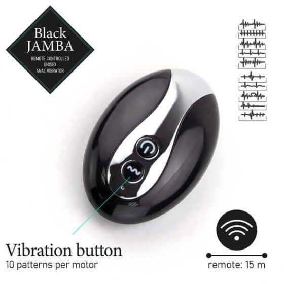 FEELZTOYS Black Jamba - vibrator anal cu încălzire și funcție radio (negru)