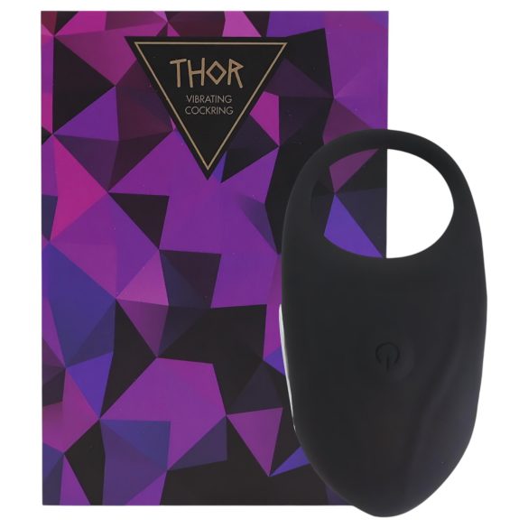 Feelztoys Thor - inel vibrator reîncărcabil pentru penis (negru)
