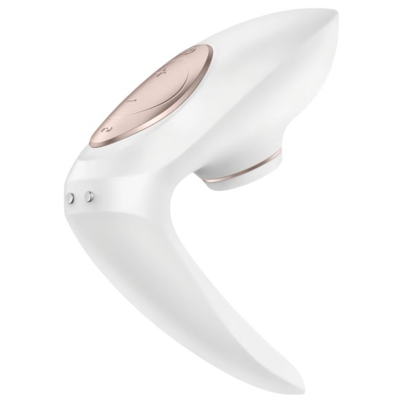 Satisfyer Pro 4 Couples - vibrator cu unde de aer pentru cupluri (alb)