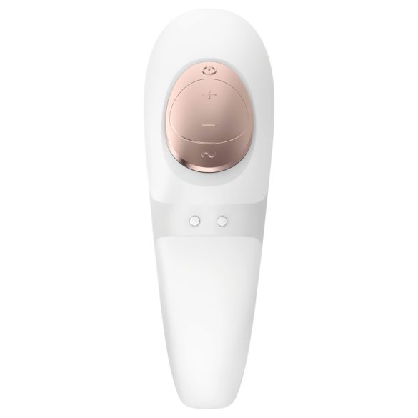 Satisfyer Pro 4 Couples - vibrator cu unde de aer pentru cupluri (alb)