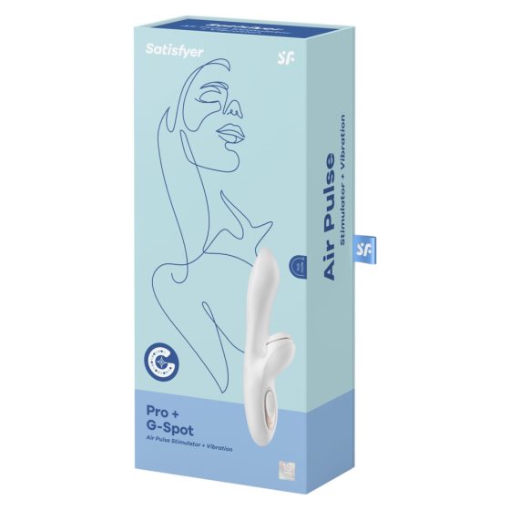 Satisfyer Pro+ G-spot - stimulator de clitoris și vibrator de punct G (alb)