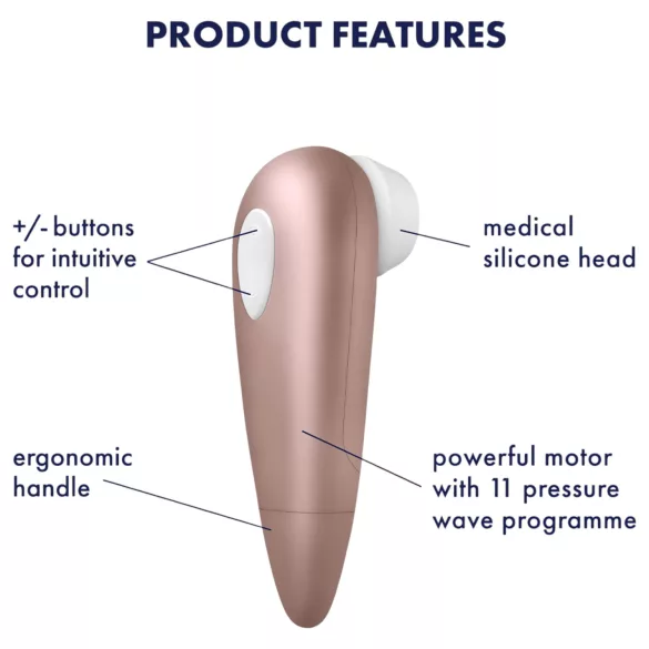 Satisfyer 1 Number One - stimulator clitoridian cu unde de aer - maro