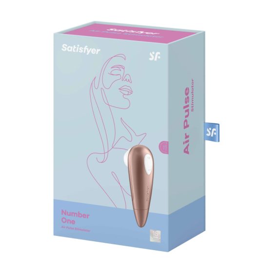 Satisfyer 1 Number One - stimulator de clitoris cu val de aer rezistent la apă (maro)