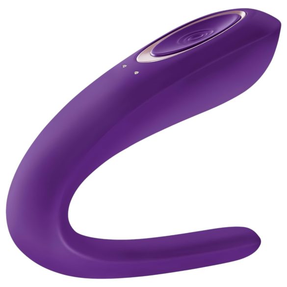Satisfyer Double Classic - vibrator dublu rezistent la apă, reîncărcabil (mov)