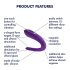 Satisfyer Double Classic - vibrator dublu rezistent la apă, reîncărcabil (mov)