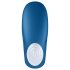 Satisfyer Double Whale - vibrator pentru cuplu cu 2 motoare - albastru