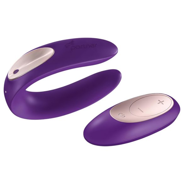 Satisfyer Double Plus Remote - vibrator de cuplu cu telecomandă, reîncărcabil (mov)
