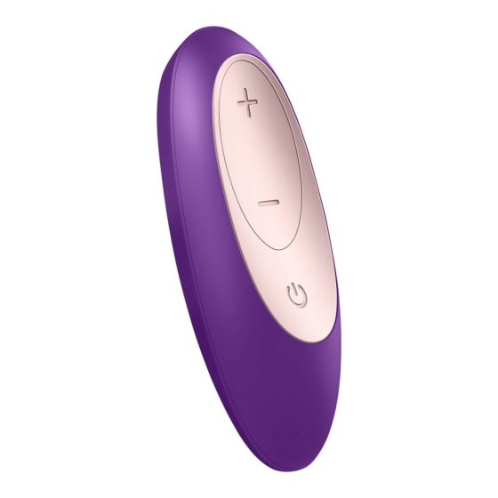 Telecomanda Satisfyer Double Plus - vibrator de cuplu fără fir, reîncărcabil (violet)