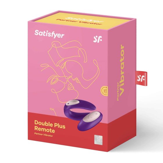 Satisfyer Double Plus Remote - vibrator radiocomandat, reîncărcabil (violet)
