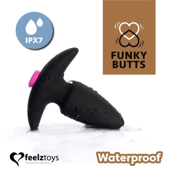 FEELZTOYS Funkybutts - set vibrator anal cu acumulator, rezistent la apă, cu control radio - (negru) -