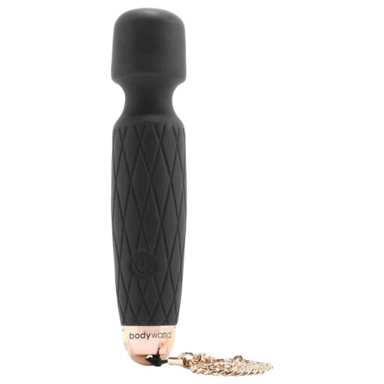 Bodywand Luxe - vibrator mini cu baterie, pentru masaj (negru)