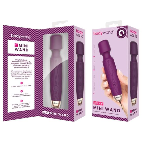 Bodywand Luxe - vibrator masaj compact si reîncărcabil (violet)