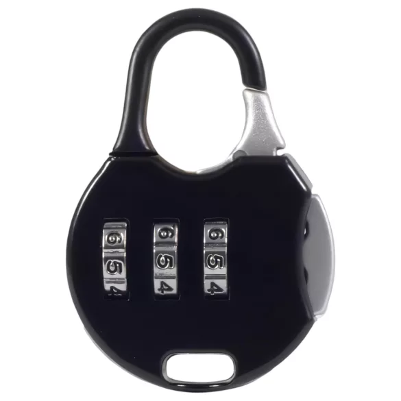 LOCK A WILLY - cușcă peniană cu lacăt - silicon - negru