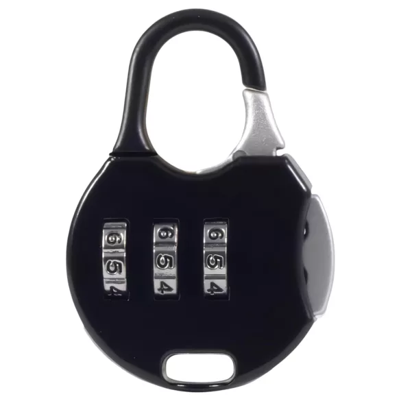 LOCK A WILLY - cușcă peniană cu lacăt - silicon - negru