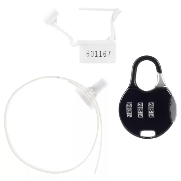 LOCK A WILLY - cușcă peniană cu lacăt - silicon - negru