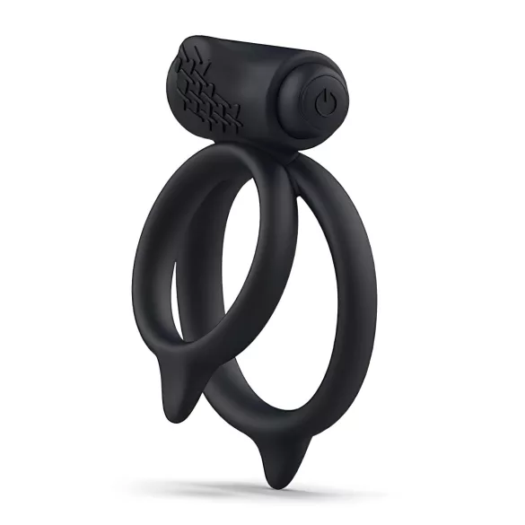 B SWISH Bcharmed DUO - inel vibratoare penis - silicon negru