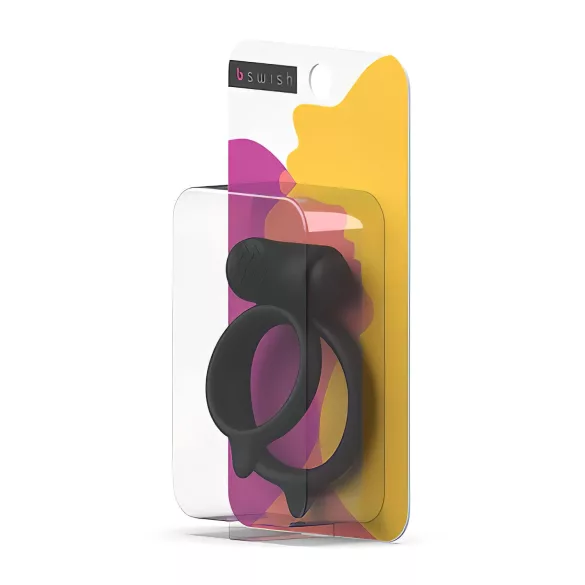 B SWISH Bcharmed DUO - inel vibratoare penis - silicon negru