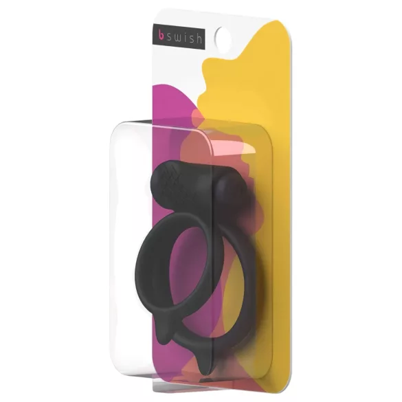B SWISH Bcharmed DUO - inel vibratoare penis - silicon negru