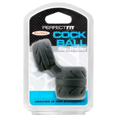   SilaSkin - inel pentru penis și testicule - extensie - silicon negru