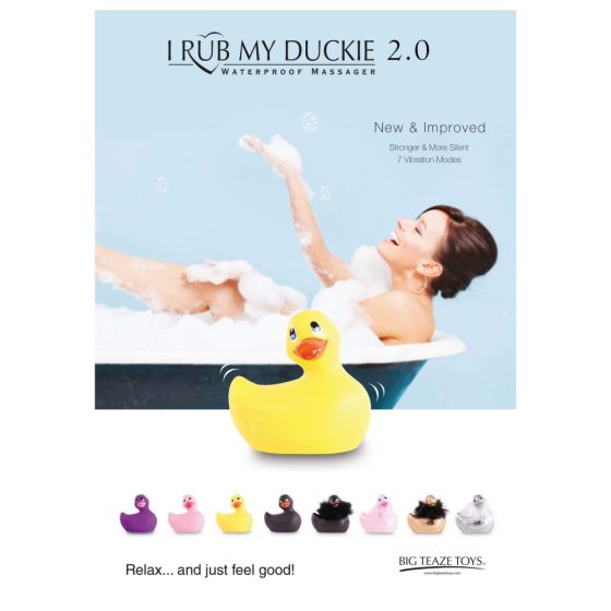 My Duckie Paris 2.0 - rață jucăușă cu vibrator pentru clitoris rezistent la apă (argintiu)