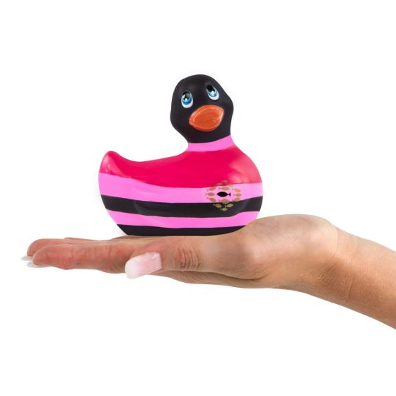 My Duckie Colors 2.0 - vibrator rezistent la apă pentru clitoris (negru-roz)