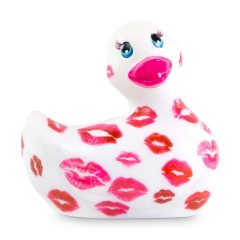   My Duckie Romance 2.0 - vibrator clitoridian rezistent la apă (alb-roz)