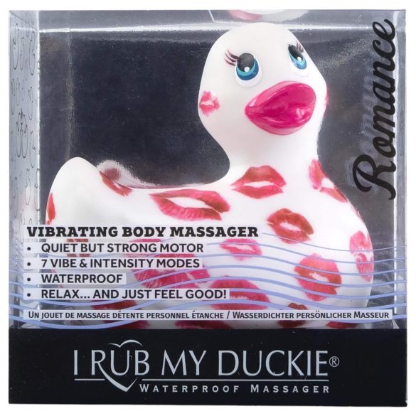 My Duckie Romance 2.0 - vibrator clitoridian rezistent la apă (alb-roz)