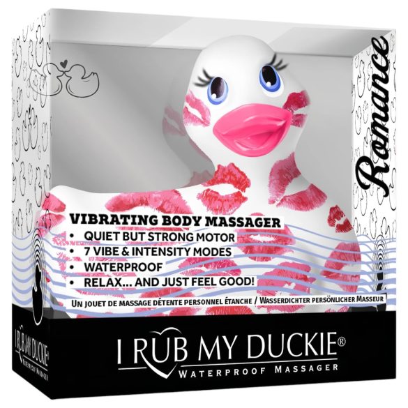 My Duckie Romance 2.0 - vibrator clitoridian rezistent la apă (alb-roz)
