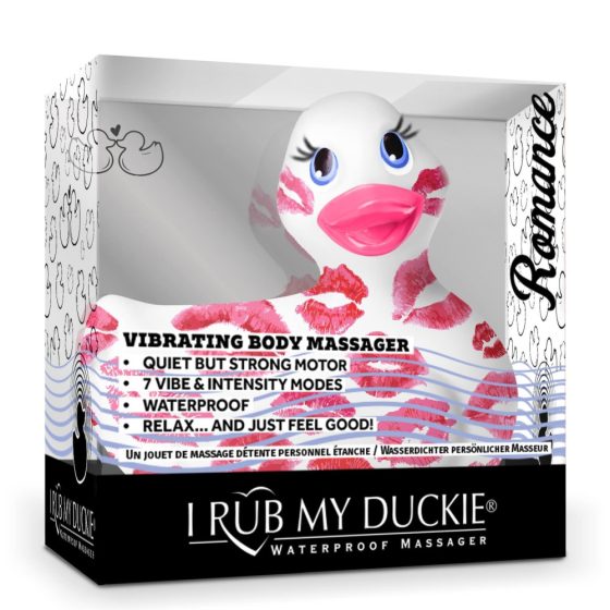My Duckie Romance 2.0 - vibrator clitoridian rezistent la apă (alb-roz)