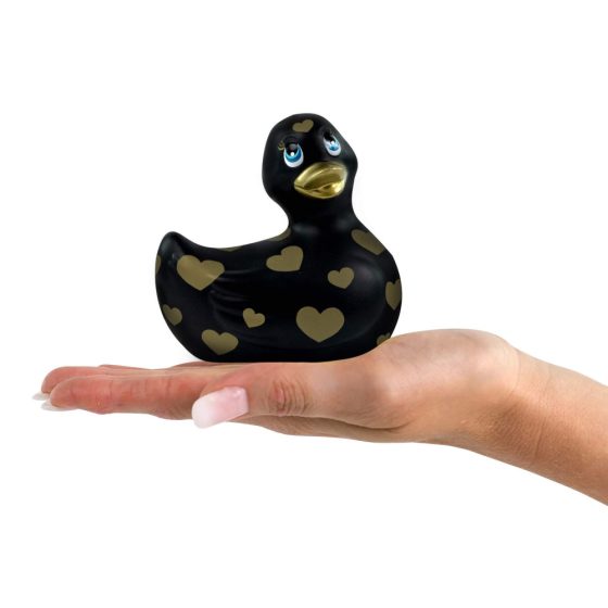 My Duckie Romance 2.0 - vibrator de clitoris în formă de rață, rezistent la apă (negru-auriu)